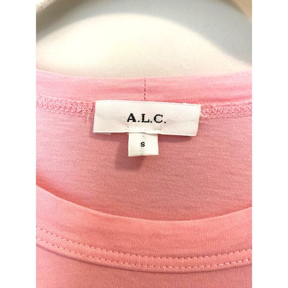 A.L.C. Poole Puff Sleeve Top Tee Shirt Cotton Pink Size S - Picture 5 of 8